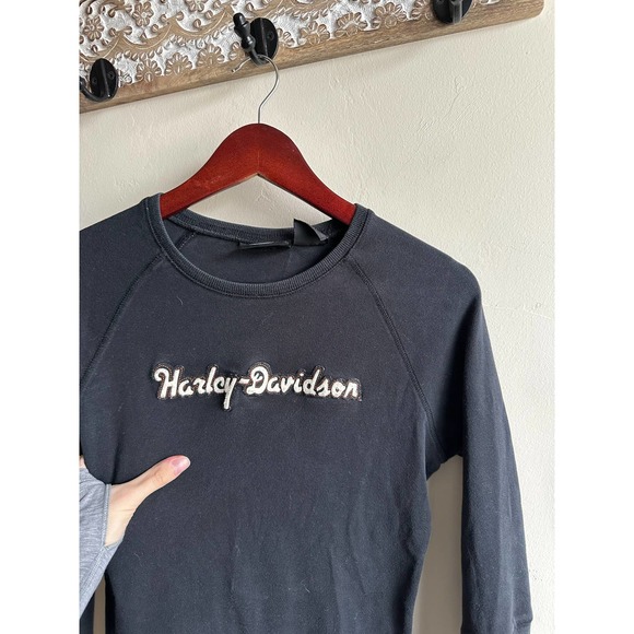 Harley Davidson Black 3/4th Sleeve Shirt - Picture 5 of 7